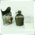 PE army Canteen with cover and cup,Water Bottle,1L